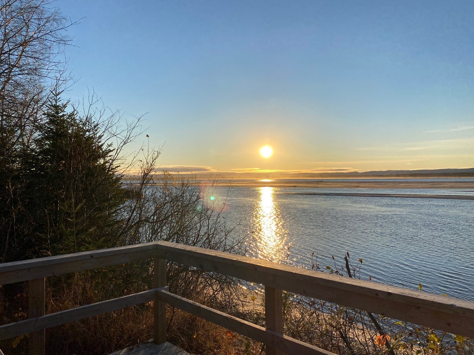 Sunset over river in Happy Valley-Goose Bay